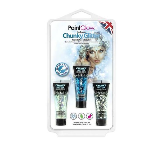 PaintGlow Fantasy Chunky Glitter Gel Multi-Pack - Ice Queen