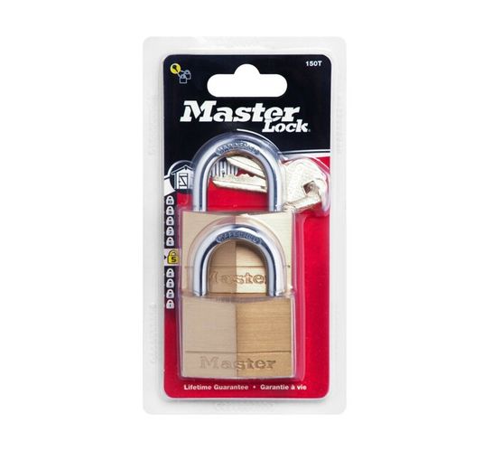 Master Lock 50 mm Brass Padlocks 2-Pack 