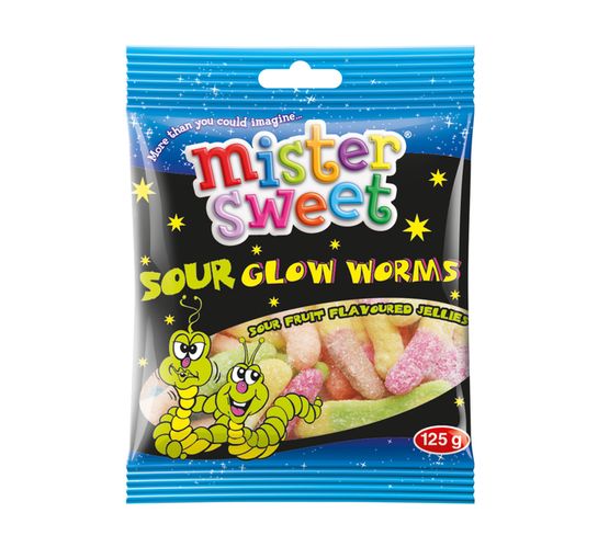 Mister Sweet Gums & Jellies Sour Glow Worms (5 x 1kg)