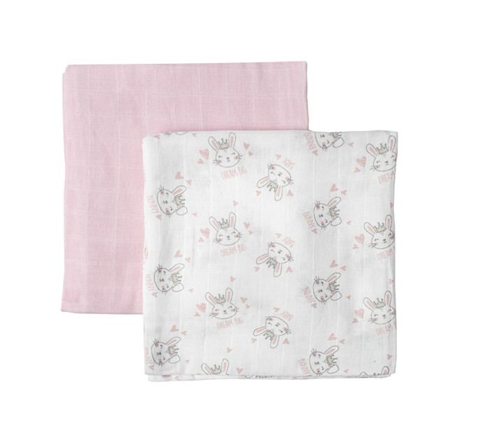 Bunny Muslin Blankets 2-Pack | Baby Bedding & Blankets | Blankets ...