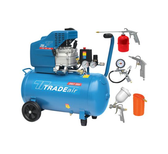 Tradeair 50l Direct Drive Air Compressor Kit 