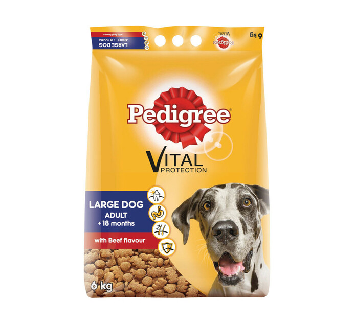 Pedigree Large Dog Dry Food Beef (1 x 6kg) Makro