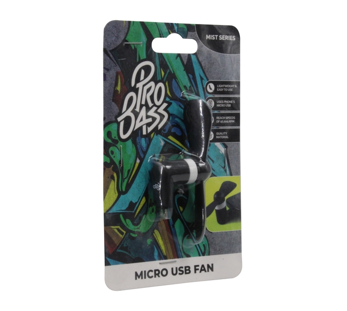 Pro Bass Mist Series Micro USB Fan - Black