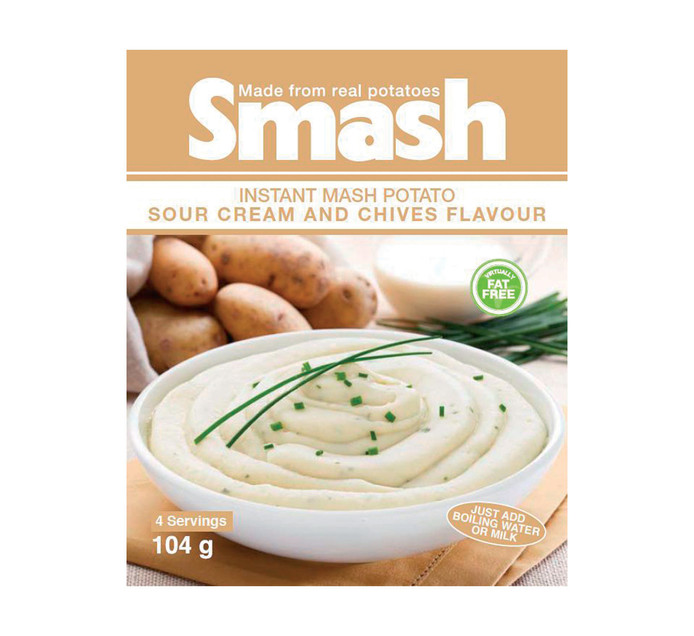 Smash Instant Mash Potato Sour Cream & Chive (10 x 104g) Makro