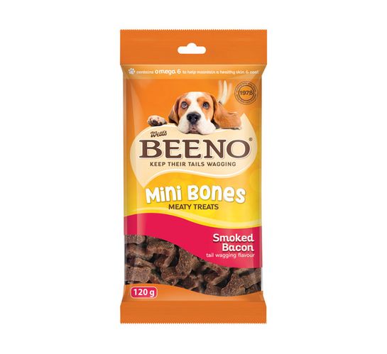 BEENO MINI BONES 120G, SMOKED BACON