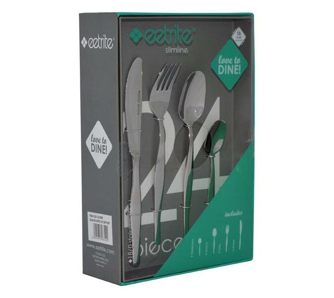 Eetrite 24pc Cutlery Set, Slimline Makro