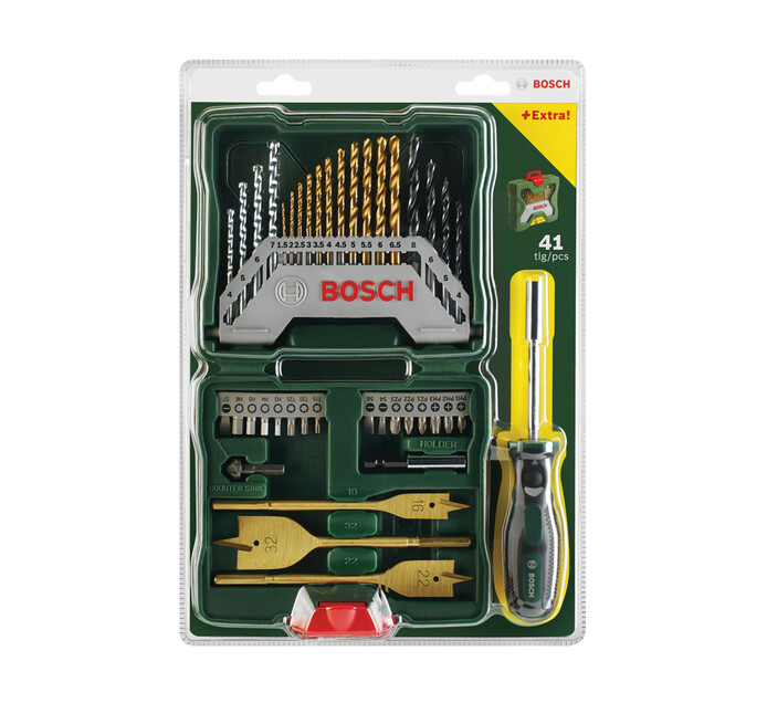 Bosch 40pc Bosch Titanium Set plus Screwdriver Makro