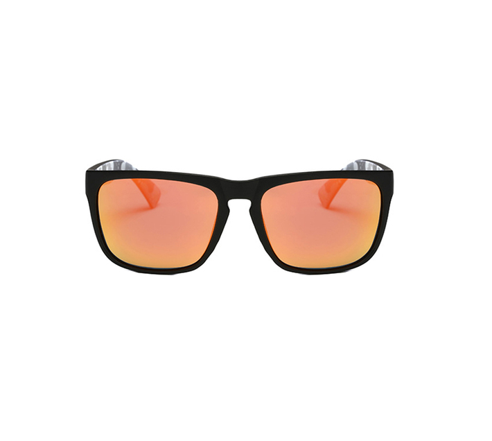 Dubery High Quality Sport Polarized Mirror Sunglasses - BlackFlower & Red