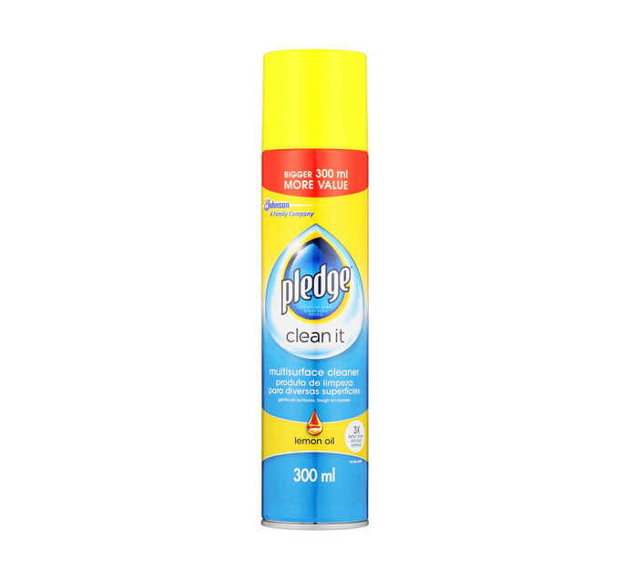 Pledge Multi Surface Cleaner Lemon Oil (1 x 300ml) Makro