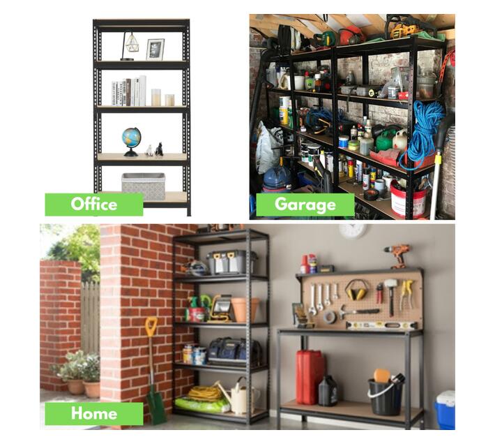 G Rack 5 Tier Shelf Steel Shelving Galvanised & Painted 5Y Wty 1.8x1.2x