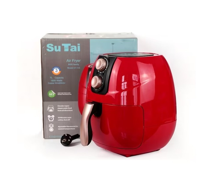 Su Tai hot mini rack air fryer 7L large capacity 1800 watts Family Air Fryer ST708 RED Makro