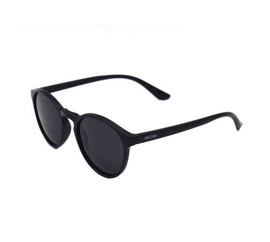 Kagiva`s Round Vintage Polorized Women Sunglasses - Black