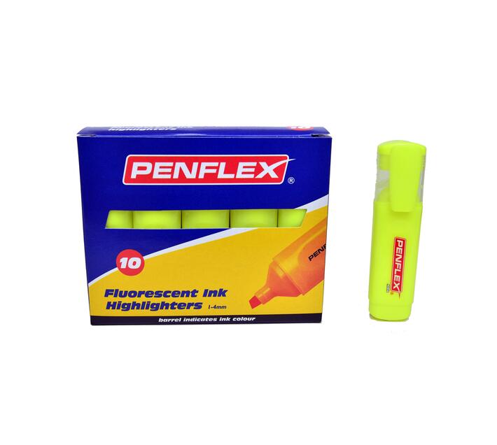 Higlo Highlighters Box of 10 Yellow Makro