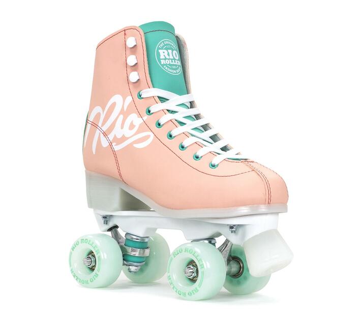 Rio Script Peach and Green Roller Skate size 8 Makro