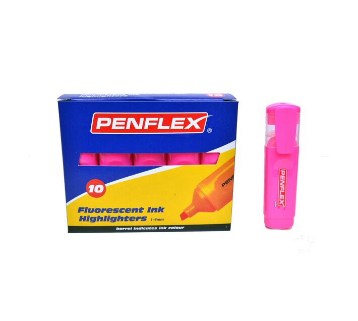 Higlo Highlighters.Box of 10Pink Makro