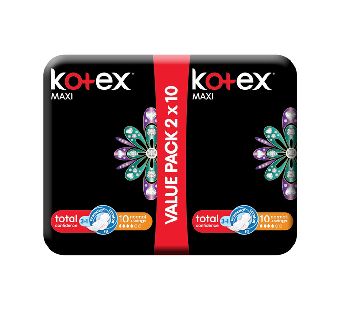Kotex Designer Maxi Pads Normal (4 x 20's) Sanitary Pads Sanitary