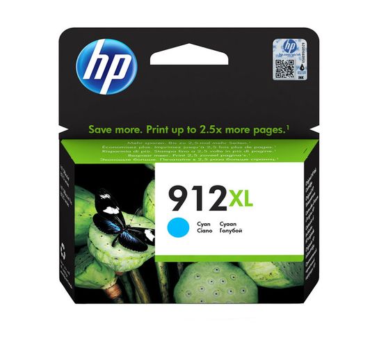 HP 912XL Cyan High Yield Cyan Ink Cartridge 