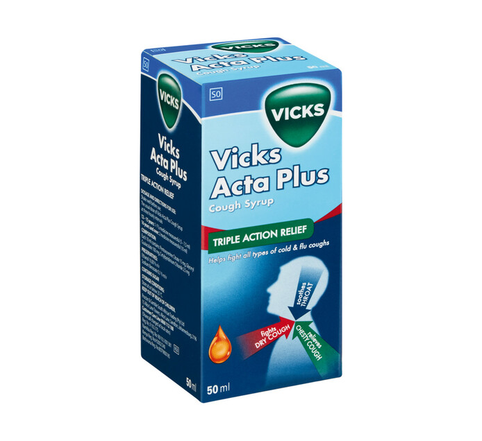 Vicks Acta Plus Cough Syrup (6 x 50ml) Makro