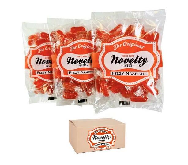 The Original Novelty Sweets Bulk Box 30 Packs x 255g Fizzy Naartjie