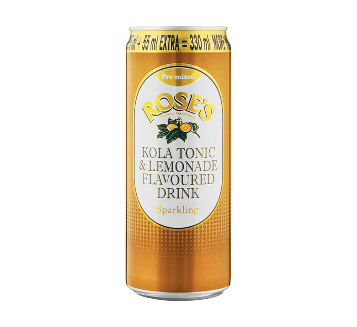 Roses Sparkling Cans Kola Tonic and Lemonade (24 x 330ml) Cans CSD