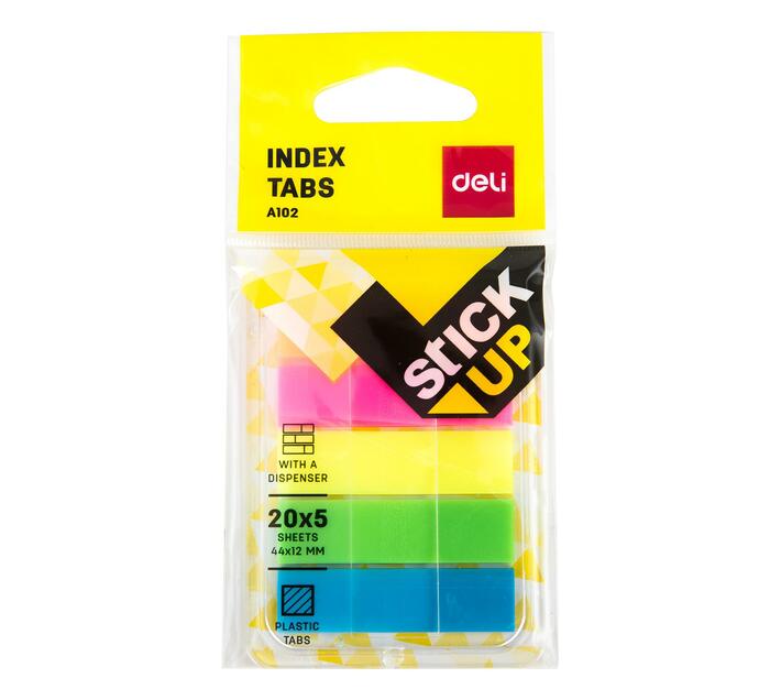 Deli Stationery Index Tabs 44×12mm tab ASST. Makro