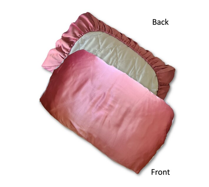 K Satin Pillowcase Cover / Standard fit / Metallic Dusty Pink Makro