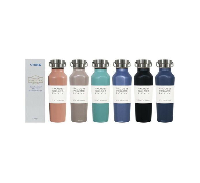 Aqua 500ml Double Wall St Steel Flasks Makro