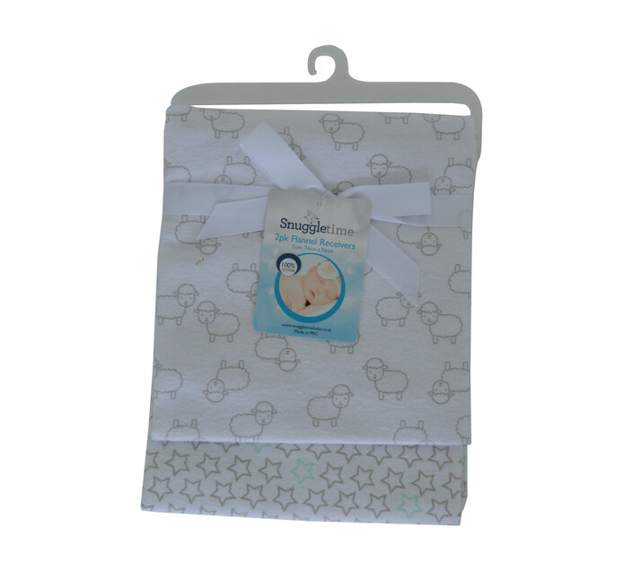 Snuggletime 2Pack Flannel Receiver Baby Bedding & Blankets
