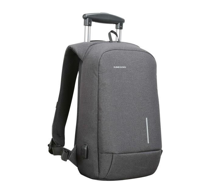 Kingsons Dark Grey Series 15.6 (39.6cm) Laptop Backpack with Adjustable Padded Shoulder Straps and Breathable Padded Back