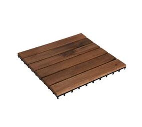 Decking Tile 30cm Waterproof Acacia Wood - Set of 9 Pieces