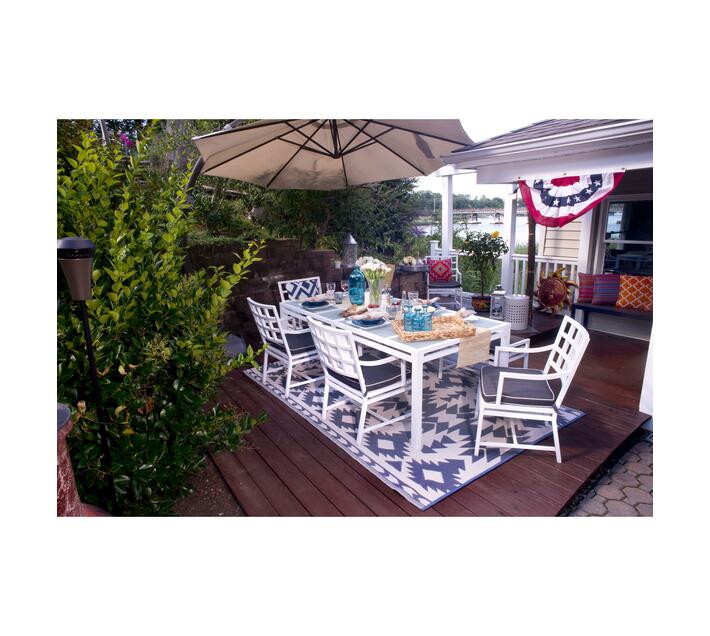 Fab Habitat Reversible Indoor/Outdoor Rug Miramar Grey Makro