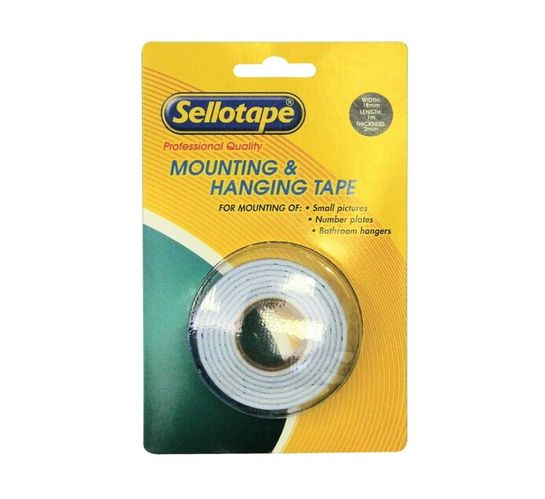 Sellotape 18mm x 1m Mounting & Hanging Tape 