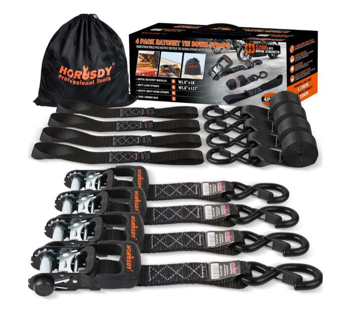 Horusdy Ratchet Straps Heavy Duty Kit TieDown Set Makro
