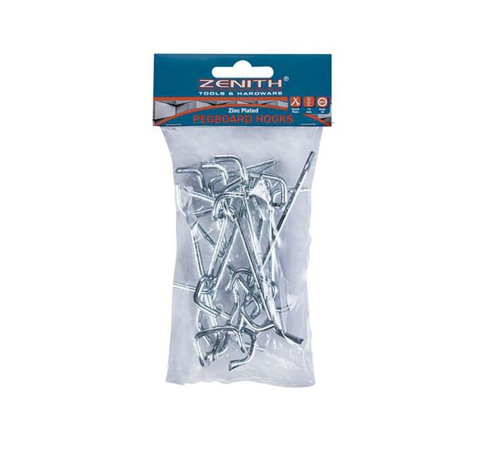 PegboardHooks Single Prong 75mm 10 Piece Makro