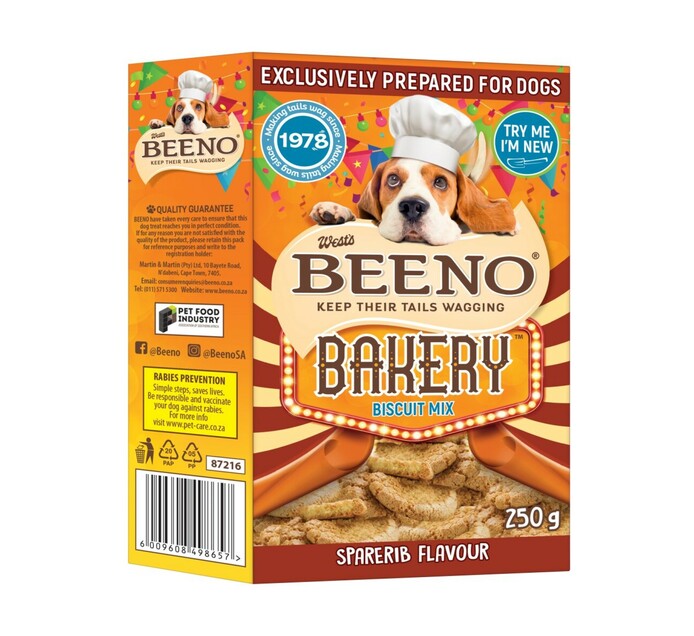 Beeno Dog Treat Premix Biscuit Sparerib (250g) Makro