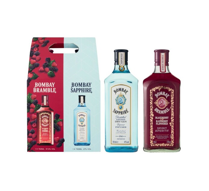 Bombay Sapphire and Bramble Gin Twin Pack (1 x 750ml) Makro