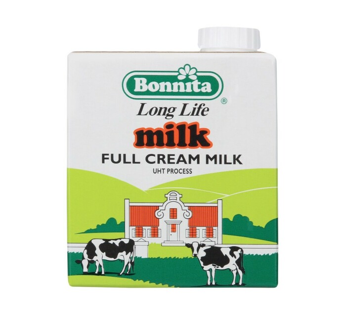 Bonnita Long Life UHT Milk Full Cream (10 x 500 ml) Makro