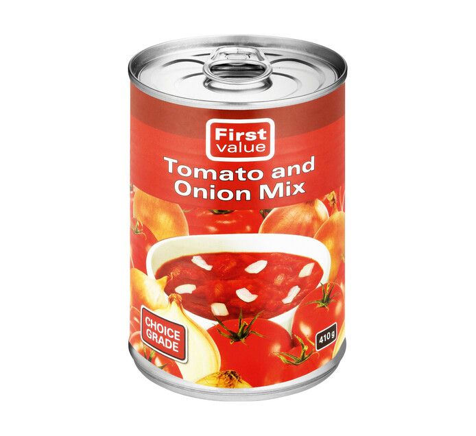 First Value Tomato & Onion Mix (12 x 410g) Makro