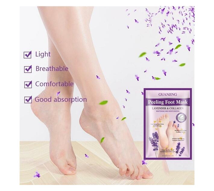 GuanJing Lavender & Collagen Whitening Peeling Foot Mask Each Makro