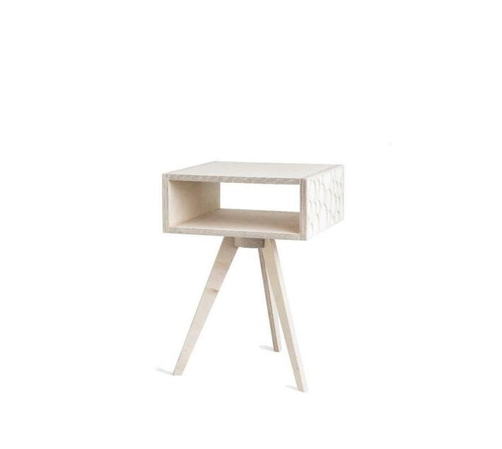 Bubble Bedside Table White Back Makro