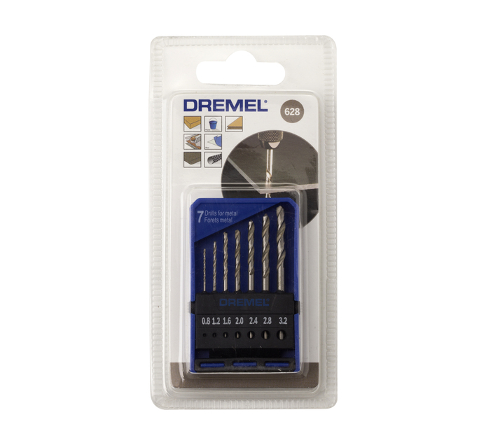 Dremel 7 PC Precision Drill Bit Set Makro