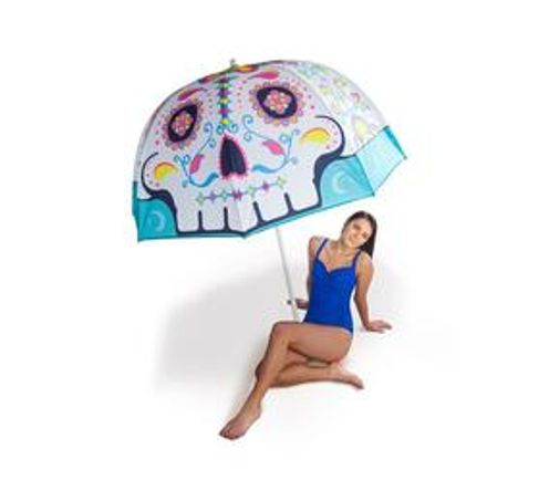 BigMouth SugarSkull Beach Umbrella