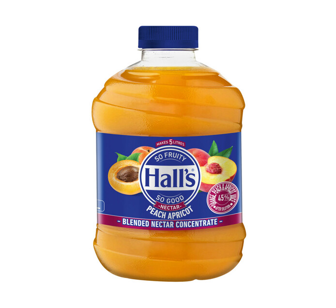 Halls Fruit Juice Peach Apricot (6 x 1L) Makro
