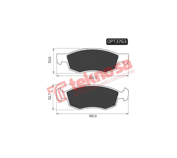Optima Brake Pad Set OPT3763 Makro