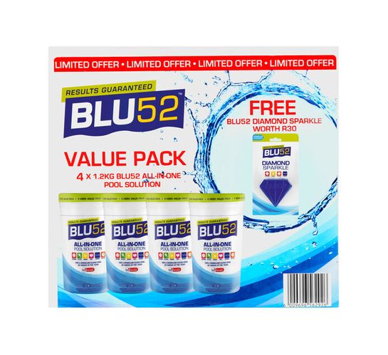 Blu52 1.2 kg All-in-One Pool Solution 4-Pack 
