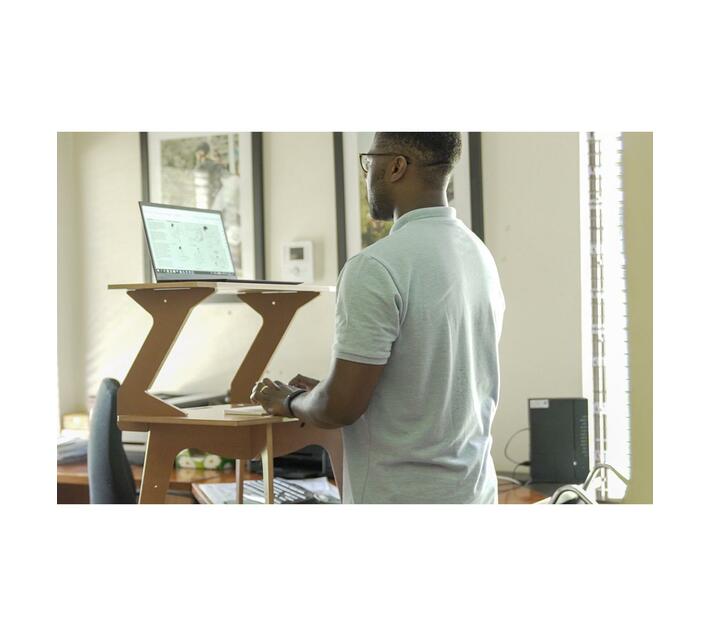 Flatpack tabletop standing work desk Makro