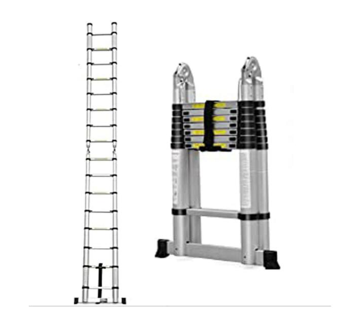 Folding Aluminium Telescopic Step Ladder MultiPurpose 4.4meter Makro