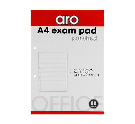 ARO A4 Exam Pads 80-Sheet 10-Pack 
