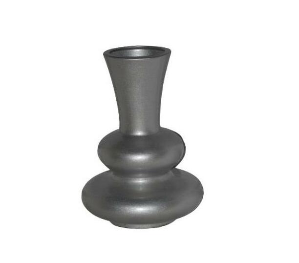 Vase Ceramic 42cm Bubble Stack Silver - Decor Essentials
