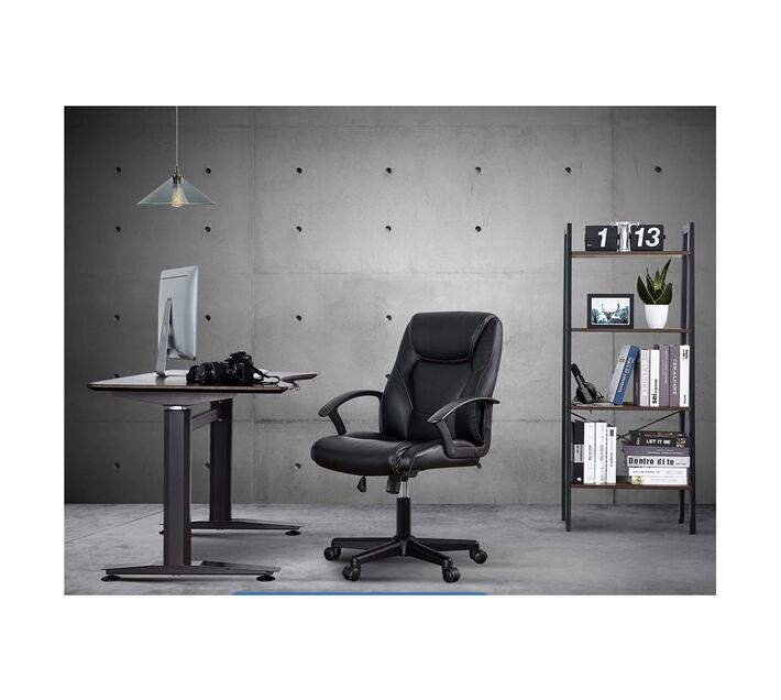 Office Chairs Faux Leather Swivel Premium Black Colour Makro